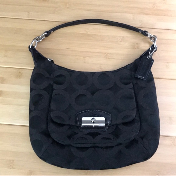 Coach Handbags - 🔥Sale🔥 Authentic COACH Black Kristin Sateen Hobo